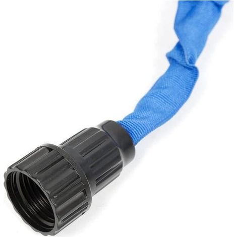 Tubo da giardino estensibile JEOBEST® da 30 m/100 piedi, colore blu, con pistola per irrigazione a 7 livelli. (1/3)