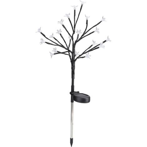 Lampe solaire étanche à 20 LED en forme de cerisier, idéale pour décorer votre pelouse, jardin ou cour. (1/5)
