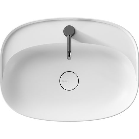 Lavabo Form appoggio 60x45 ovale in ceramica bianco di Ceramica