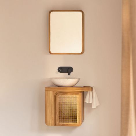 SKLUM Hängendes Badezimmermöbel-Set 60x40 cm aus Teakholz Georgy
