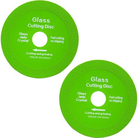 Disque à Tronçonner Verre, 2PCS Disque Diamant, Meuleuse Angle à Lame Diamantée, 125 Carrelage, Ø 22,23 mm Disque Carrelage (1/5)