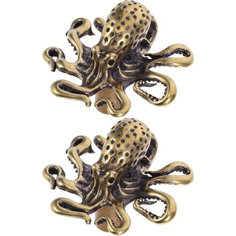 2 pièces Oktopus Schrankknöpfe aus Messing mit Maritimem Küstenstil Feine Verarbeitung et Einfache (1/5)