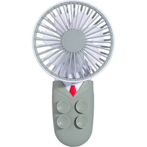 Mini-Tragbarer Saugventilator (grün), Cartoon-Muster, ideal für den Innen- und Außenbereich. (1/5)