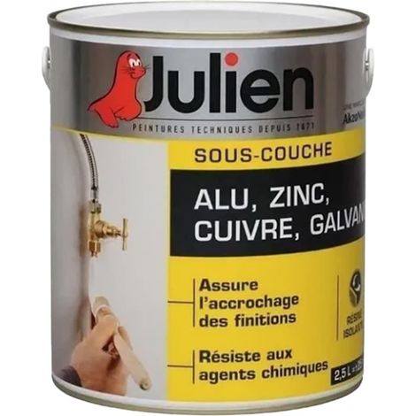 Sous Couche JULIEN Alu, zinc, cuivre, galva 2,5 L