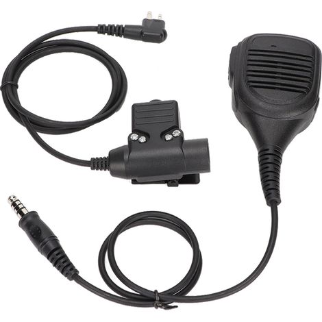 Micro épaule radio bidirectionnelle avec câble renforcé, compatible Motorola GP88 GP300 GP3688 DEP450 EP450, micro main 7.1mm et PTT U94. (1/5)