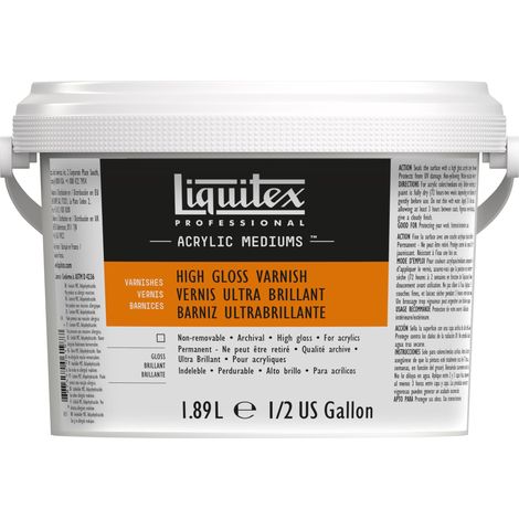 Liquitex 5344 Professional Vernice lucida per colori acrilici, vernice finale altamente elastica e universalmente applicabile in qualità d'archivio - Bottiglie da 1,89 litri, trasparenti (1/3)