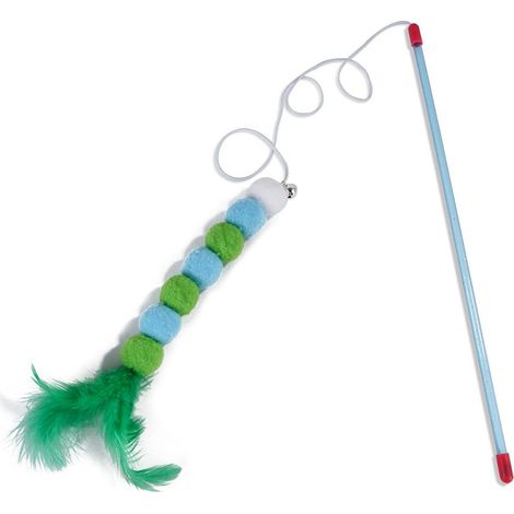 Jouet pour chat chaton Jouet interactif Jouet pour chat doux en plumes et clochettes (1/4)
