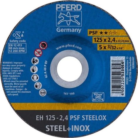 Disco de corte pferd psf steelox 125 mm larga duración