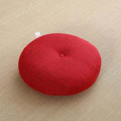 Coussins de siège ronds, pour salle de classe, salle à manger, élèves, enseignants, coussins rafraîchissants, coussins de pique-nique, tapis tatami rouges - 50 x 50 cm (1/5)