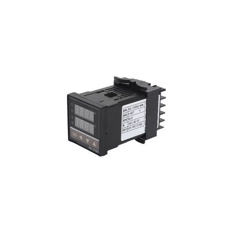 Controlador de temperatura PID digital inteligente: entrada para sonda tipo K, salida de relé, alimentación de CA de 85–265 V.