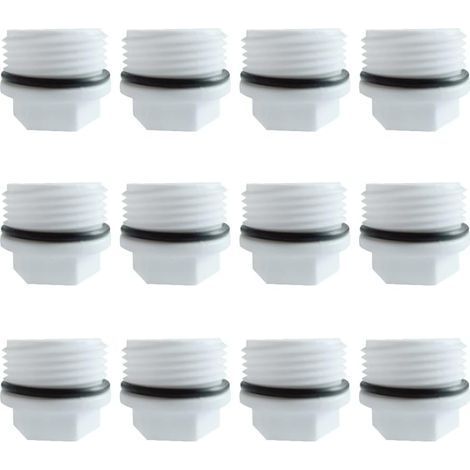 12 Pièces Bouchon,G1 BSP,Filetage Intérieur,Rondelle Caoutchouc,Lave-linge (1/5)