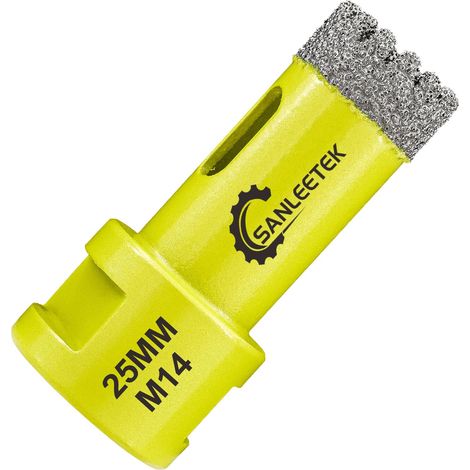 Foret Diamant Carrelage 25mm Brasé Sous Vide Dentelé Scie Cloche Diamant pour Céramique Porcelaine Marbre Granit Perçage à Sec M14 Filetage (1/5)