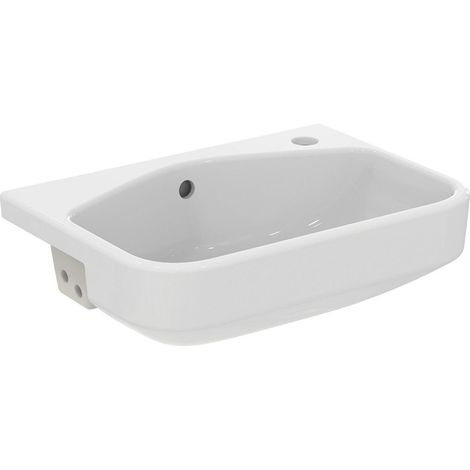 IS Construction Washbasin i.life S 1 Hole avec robinetterie 500x360x175mm Blanc avec Ideal Plus