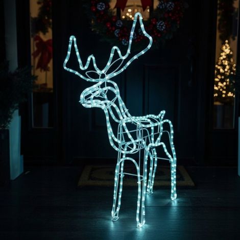LED-Weihnachts-Rentier, große Außendekoration XXL, 120 W, Kaltweiß (1/5)