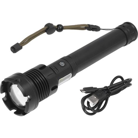 Lampe Torche Puissante 10000lm Zoomable Etanche IP65 3 Couleurs 8 Modes pour Randonnée Urgence Camping (1/5)