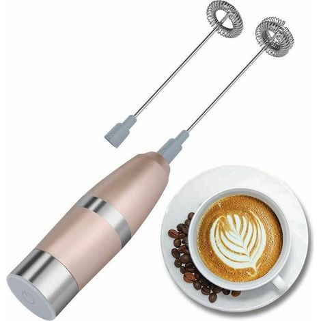 Mélangeur de boissons en acier inoxydable avec mousseur à lait en spirale à double ressort (1/5)