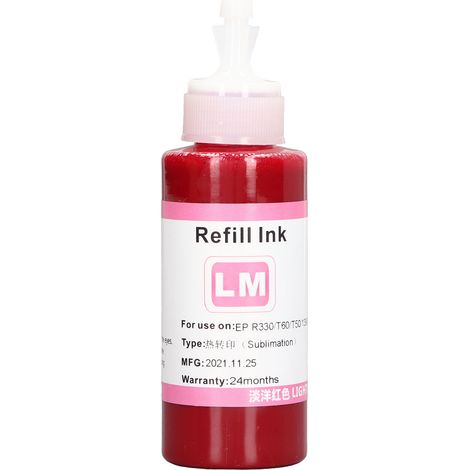 Cartouche d'encre sublimation 100ML recharge transfert thermique pour imprimante R330 230 T60 T50 LM accessoire numérique (1/5)