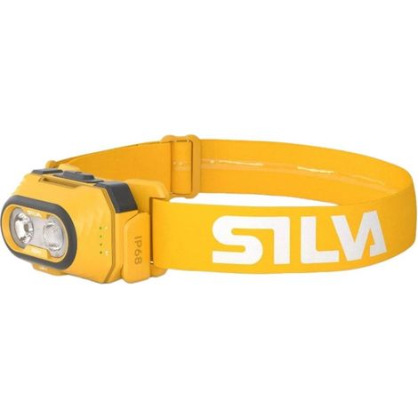 Silva Explore 5 Amarillo 700 Lumens IP68 Impermeable Linterna frontal recargable con soporte para casco (1/2)