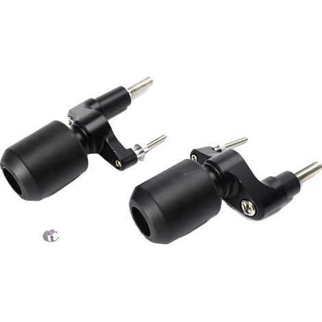 Protectores de chasis para motocicleta, protección del motor, fácil instalación, color negro. (1/2)