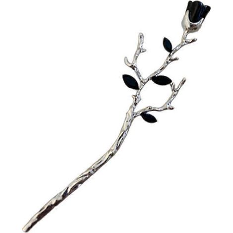 Épingle à cheveux métallique fleur, baguettes accessoires coiffure femme fille, bijoux mode cheveux, épingle décorative. (127 caractères) (1/4)