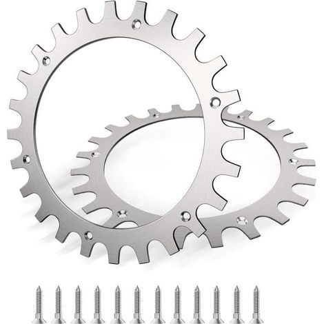 tampons en acier inoxydable de qualité supérieure pour tondeuse à gazon Worx Landroid modèle S/M Épaisseur 2,5mm, Amélioration de la traction - Ébavurage poli - Diamètre de la roue : 205 mm (1/4)