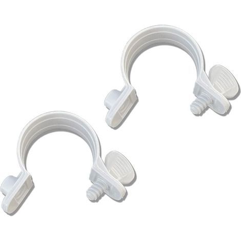 ZOLGINAH 2er-Pack Kunststoff-Schlauchschellen für Poolschläuche mit 32 mm Durchmesser, Grau (1/5)