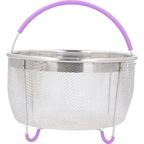 Panier vapeur inox 304 pour cocotte-minute 6L, accessoire cuisson saine avec poignée ergonomique amovible, résistant et compatible Instant Pot (1/5)