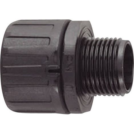 HellermannTyton 166-21006 HG34-S-M32 Raccordo a vite del tubo flessibile Nero M32 28.10 mm Piatto 1 pz. (1/4)