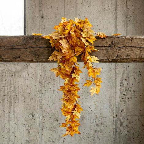 Artificial 70cm Trailing Grape Ivy Plant Faux Hanging Foliage Yellow (1/4)