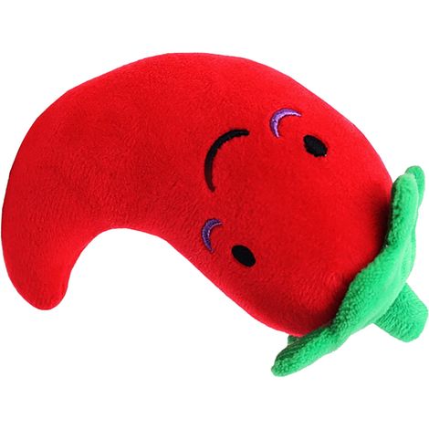Peluche pour chien - Jouet mignon en forme de poivron rouge pour chiens, chats et autres animaux de compagnie - Soulage l'ennui (1/4)