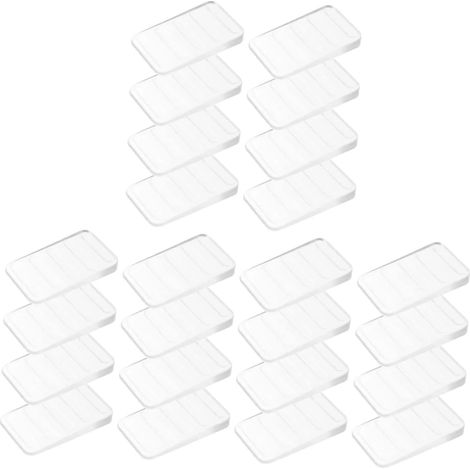 Lot de 24 cales de mise à niveau en plastique pour meubles, avec patins souples, pour tables et chaises (1/5)