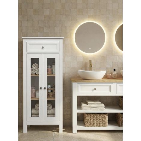 Colonne salle de bain DUO 60cm laquéde rangement pour salle de bain, design moderne, résistant à l'humidité, idéal pour votre salle de bain familiale, installation facile, finition de haute qualité (1/5)