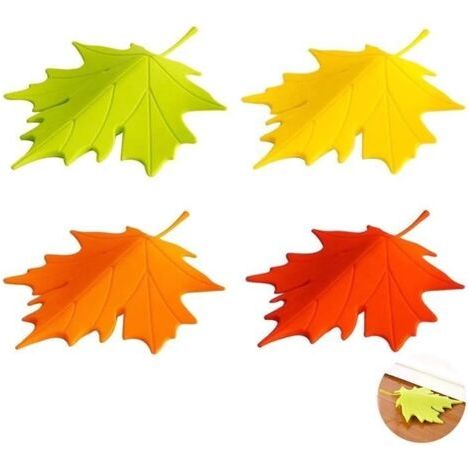 Butées de porte,Stop Porte au Sol,Butée de Porte Bloque-portes Décorative Forme Feuille,pour Jardin,Pour Maison Bureau-4pcs (1/4)