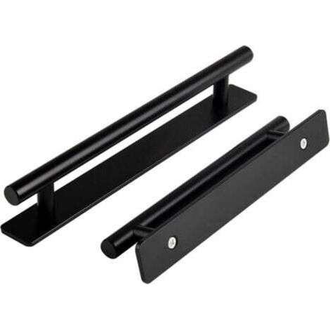Set mit 2 selbstklebenden Möbelgriffen, 150 mm Schiebetürgriffe für Schubladen, Küchenschränke, Wohnaccessoires, Schwarz