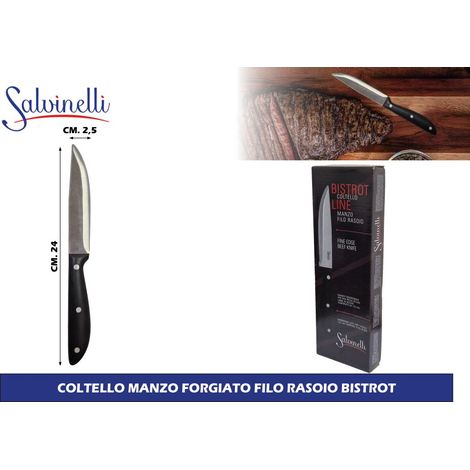 Set 6 Pezzi Coltello Posata da Tavola Bistrot Liscio Salvinelli