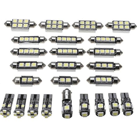 Kit de 25 ampoules LED blanches pour éclairage intérieur de voiture (plafonnier, carte, rétroviseurs, coffre, boîte à gants) pour BMW X5 E70 M 2007-2013 (1/5)