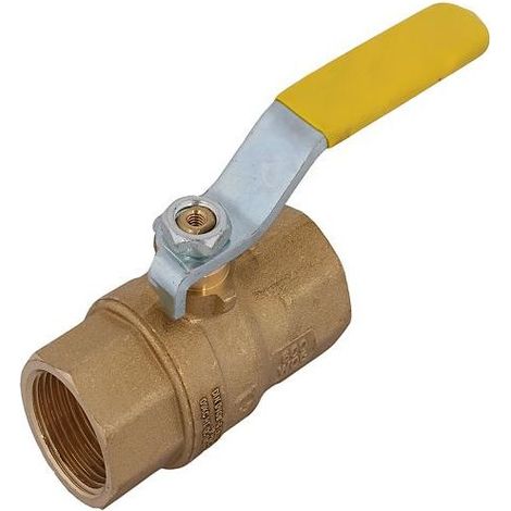 JS KUGELHAHN, SCHWER, DN32, 1 1/4" BL 94MM, ST-GR.GELB, MS-BLANK, DVGW