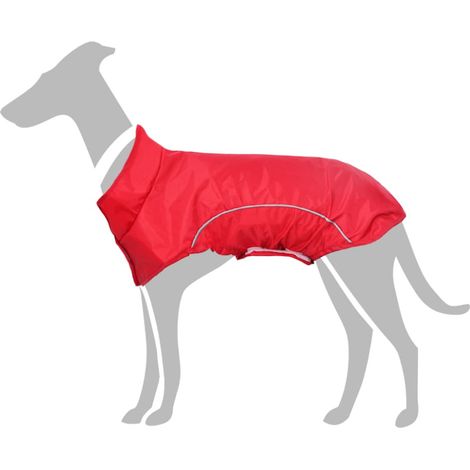 Imperméable pour chien avec bandes réfléchissantes, en polyester rouge, taille 4XL (1/5)