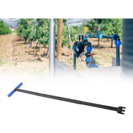Clé de compteur d'eau multifonction T-handle en acier pour réparation bleu (1/5)