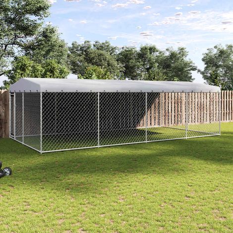 Niche extérieure pour chien avec toit 7,6 x 3,8 x 2,3 m