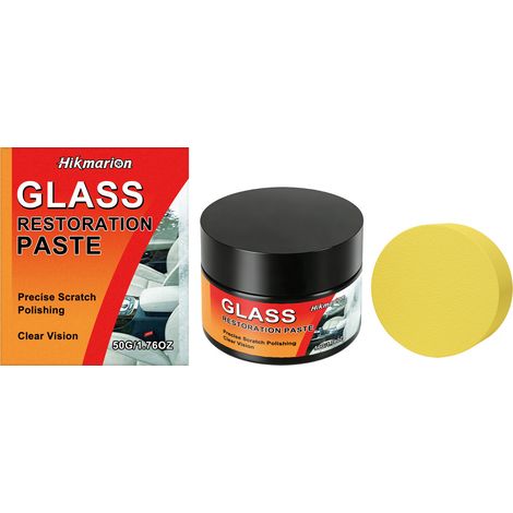 Glaskratzerentferner-Creme für die tägliche Autoglaspolitur und klare Sicht – 50 g Glaskratzerentferner-Creme + Schwamm -- BIEMMEDUE (1/5)
