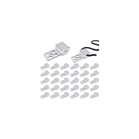32 Pièces Canapés en Argent Clips, Ressort de Canapé en Métal, Kit de Ressorts pour Meubles, Accessoires, Clips de Ressorts pour Meubles à 5 Trous, pour Canapés et Fauteuils de Salon
