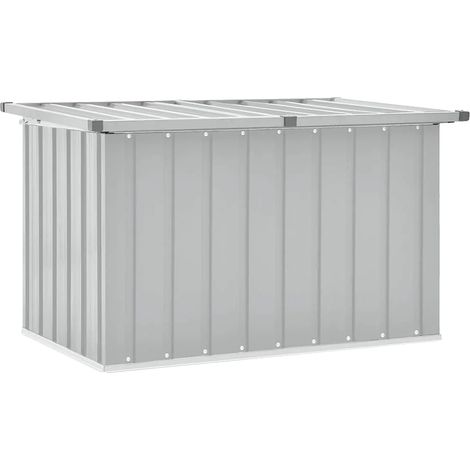 Coffre de rangement extérieur, résine robuste, résistant aux intempéries, Gris (1/2)