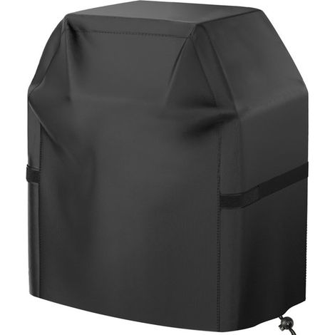Housse pour barbecue 100 x 60 x 150 cm - Imperméable et résistante aux UV - Fermeture velcro et cordon de serrage - Accessoires barbecue - Noir (1/5)