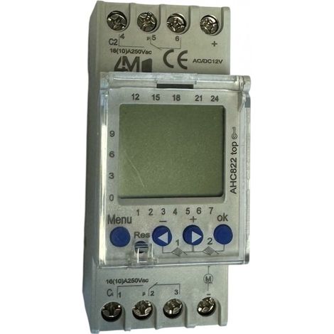 Horloge hebdomadaire 12v 2 contacts