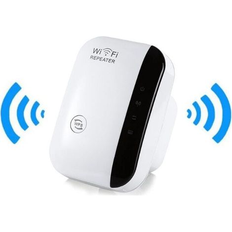 Amplificador WiFi, amplificador de internet inalámbrico doméstico de 2,4 G, extensor de alcance WiFi supermejorado de 300 Mbps, repetidor de señal WLAN, fácil instalación y cobertura. (1/4)