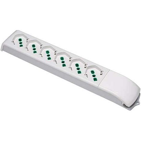 FANTON 410230 Multipresa Fido senza Cavo 6 Prese Bipasso schuko 2P+T 16A, Bianca (1/4)