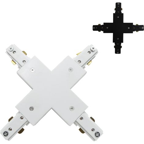 Connettore a X per binario Monofase colore Bianco/Nero A11-MONO-XColore BIANCO (1/5)