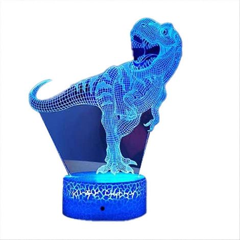 3D-Dinosaurier-LED-Stehlampe, USB-Nachtlicht für den Schreibtisch, imposante Dekoration, stimmungsvolle Beleuchtung, prähistorisches Modell, originelles Geschenk (1/5)