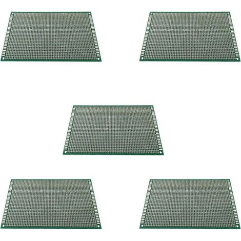 5 pièces/ensemble de PCB double face prototype, carte de circuit imprimé universelle 9x15 cm pour soudage, accessoires électroniques (1/5)